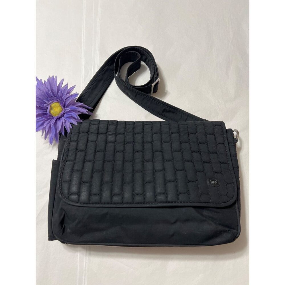 lug Black Quilted Crossbody Tote